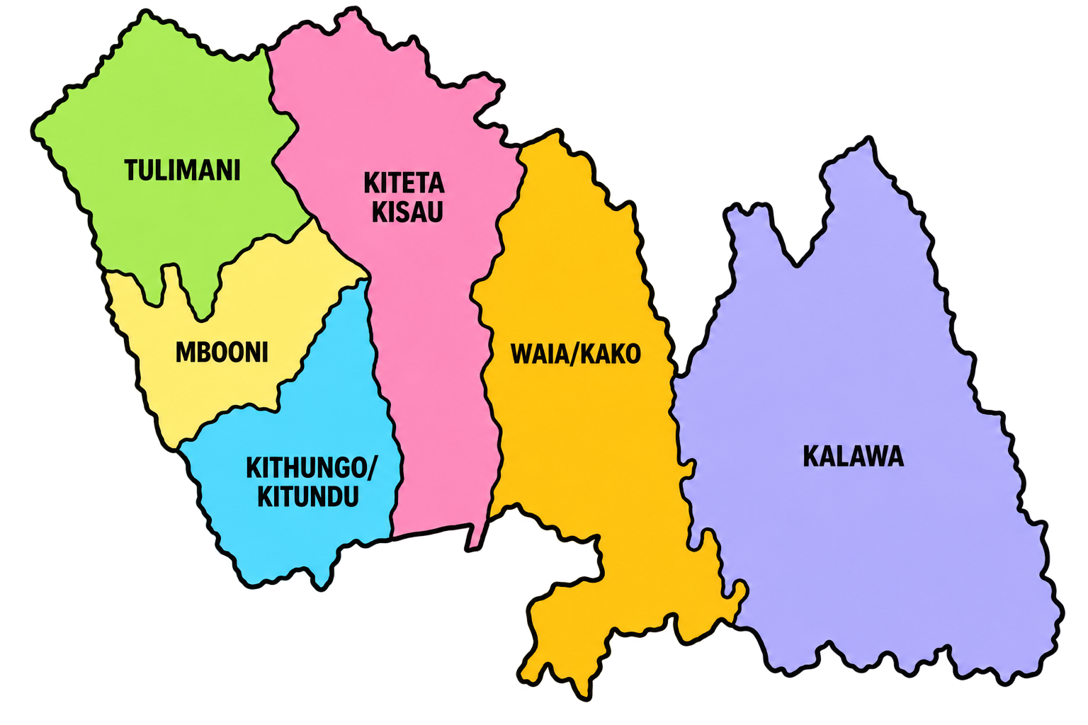Map of Mbooni